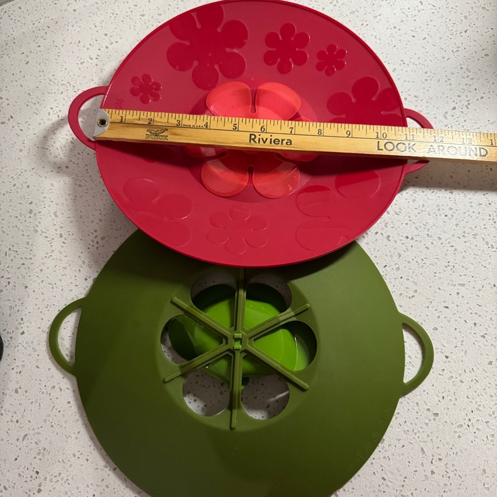 Kuhn Rikon - Silicone Spill Stopper Pot Lids - Green & Red 11”